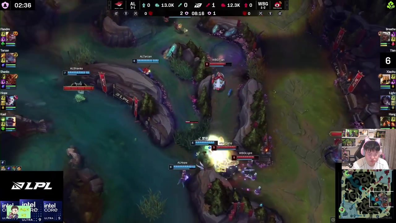 窒息！Uzi看WBG被AL血虐：呼吸狼母5个人头打团负作用